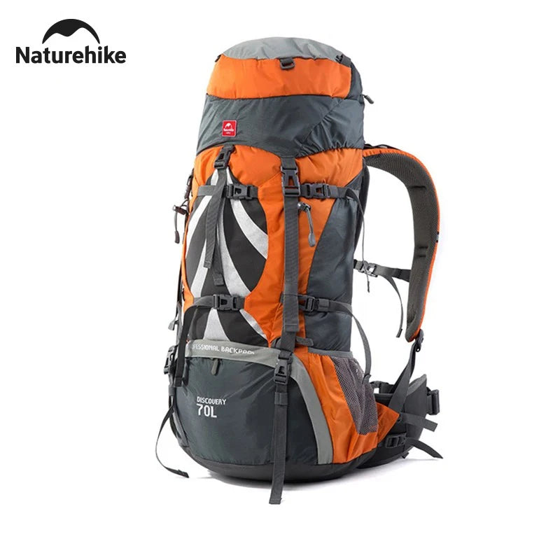 Naturehike 70L Camping Backpack Ergonomic Large Capacity Hiking Bags For Man With Rain Cover Outdoor Travel Trekking Backpacks