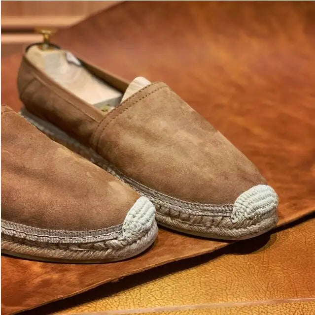 Men Sheepskin Loafers White Slip on Driving Boats Shoes Fashion Comfort Summer Lazy Flats Shoe