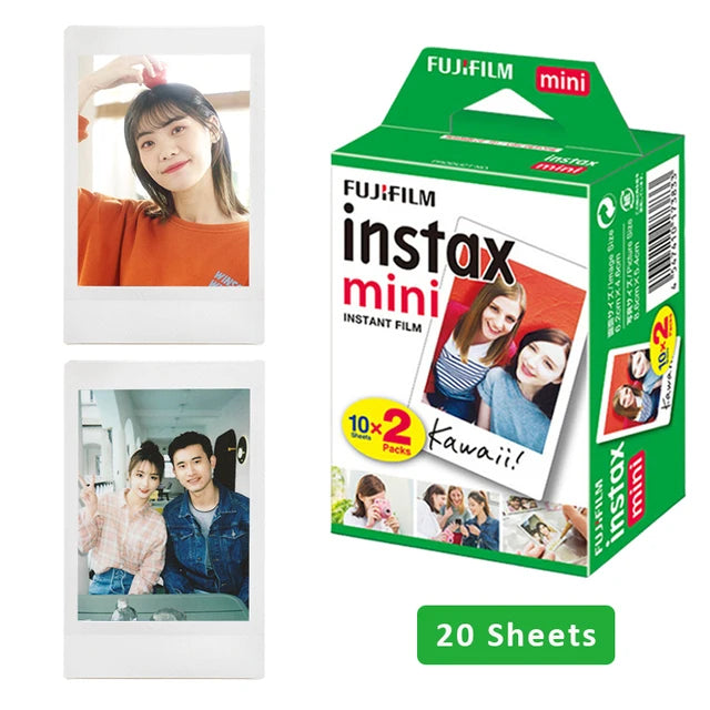 Fujifilm Instax Color Mini Film Instant 10-50 Sheets Black Frame Macaron Rainbow Photo Paper for Mini 12 11 9 8 7s 70 50 90 SP-2