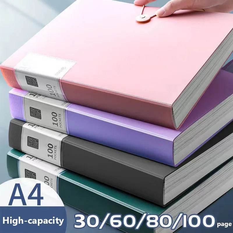 Clear Book Long Folder File Organizer Long Folder Organizer for Document 23.5x35CM School Supplies - AIAZ
