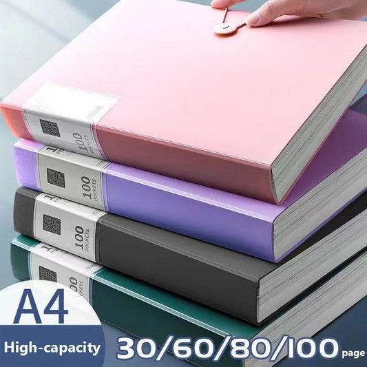 Clear Book Long Folder File Organizer Long Folder Organizer for Document 23.5x35CM School Supplies - AIAZ