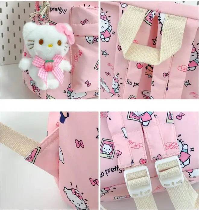 Hello Kitty backpack for junior high school students cute cartoon fashion school bag large capacity school bag for women - AIAZ