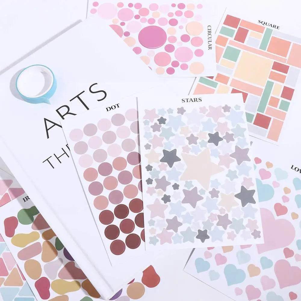 School Supplies Planner Album Self-adhesive Decorative Decals Label Stickers Stationery Stickers Diary Scrapbooking Stickers - AIAZ