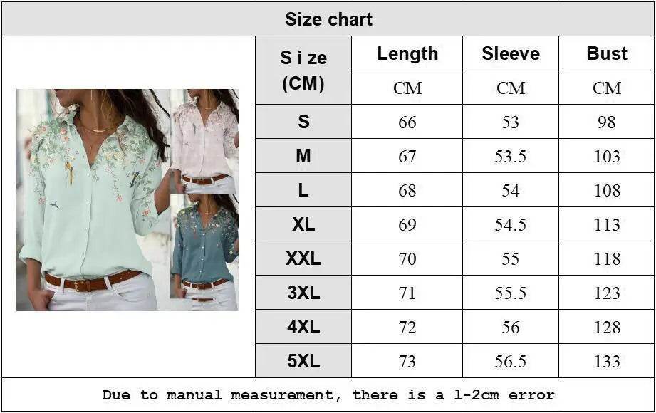 2025 Summer Women's Long Sleeve Top Fashion Comfort Printed T-Shirt Casual Loose Button Shirt for Female - AIAZ
