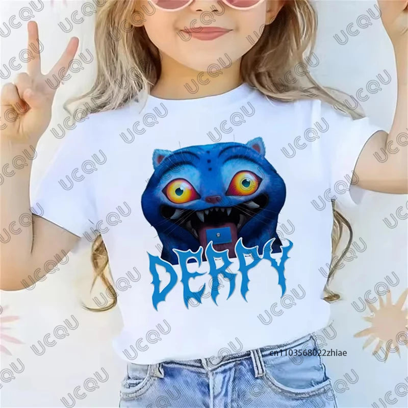 2025 Movie KPop Demon Hunters Graphic Printed Children T-shirt Summer Short Sleeve Tees Casual Loose Girl Boy Clothes Kids Tops