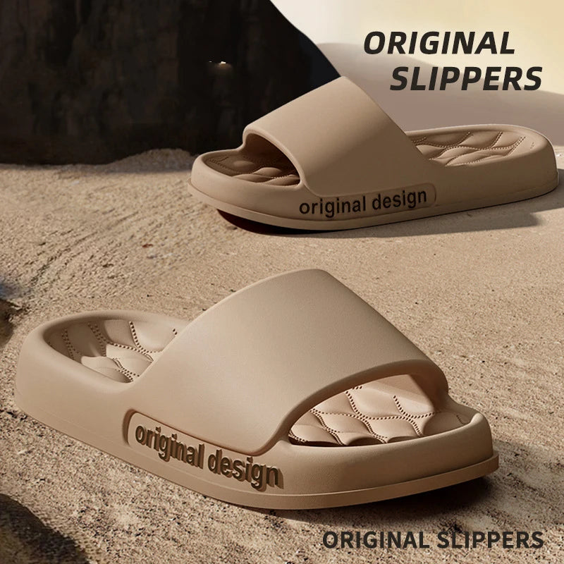 Asgard Men's Summer Slippers 2025 New Indoor Anti-slip Bathroome Slippers Comfort Thick Sole Beach Shoes Men Soft EVA Slippers