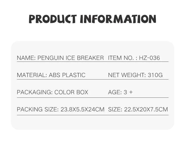 Penguin Breaking Ice Table Game Parent-child Interactive Puzzle Toys party game for kids juegos family games Birthday gift toys - AIAZ