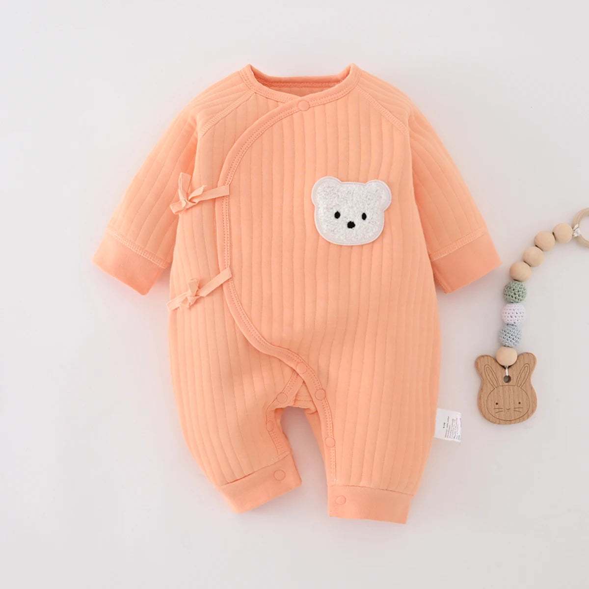 Boys Girls Bodysuit Newborn Winter Onesie Clothes Cotton Toddler Home Wear  0-6M Thickened Spring and Autumn Clothing