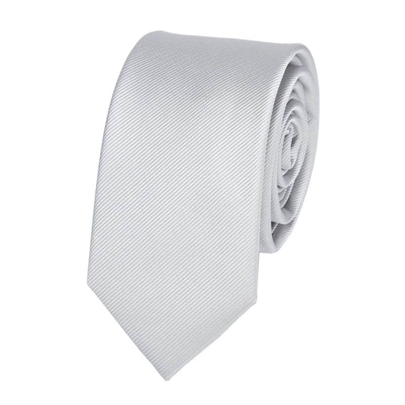 Men's Business Jacquard Slim Tie, British Classic Solid Color Tie,Casual Wedding Accessories - AIAZ