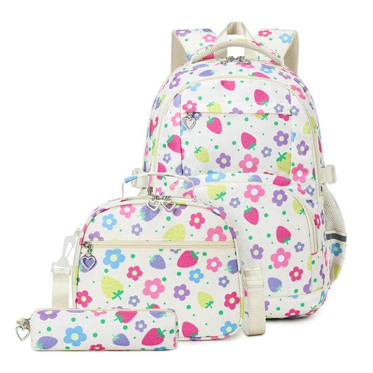 School Bags for Girl Pencil Case Colorful Set School Backpack Book Bag Luxury Brand Schoolbag Teenager's Backpack Kids - AIAZ