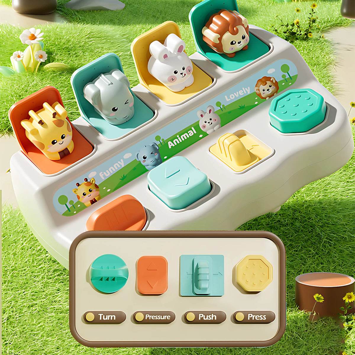 Montessori Pop up Animal Toys and Learning Boxes - Enhance Logic and Motor Skills, Suitable for Children's Birthday Gifts - AIAZ