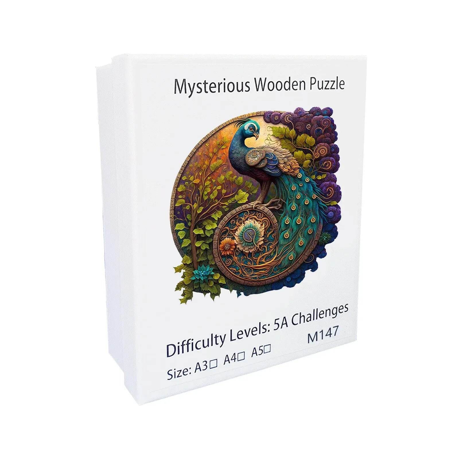 Round Peacock Wooden Jigsaw Puzzle Irregular Animal Shaped Wooden Puzzle Adult Puzzle Toys Festival Gift For Friends and Family - AIAZ