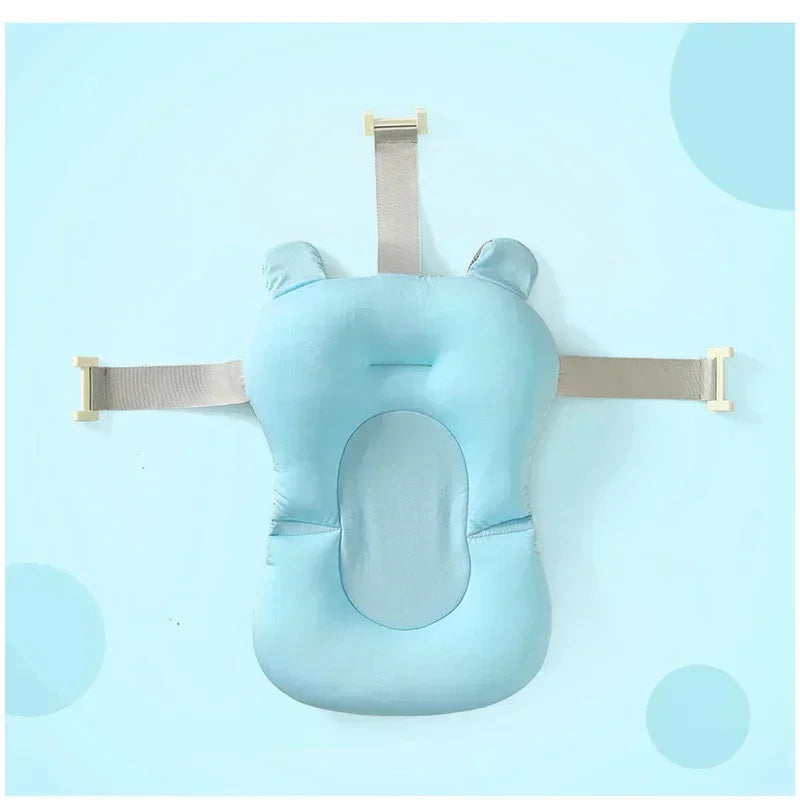 Baby Bath Seat Support Mat Foldable Bath Tub Pad &amp Chair Newborn Bathtub Pillow Infant Anti-Slip Soft Comfort Body Cushion