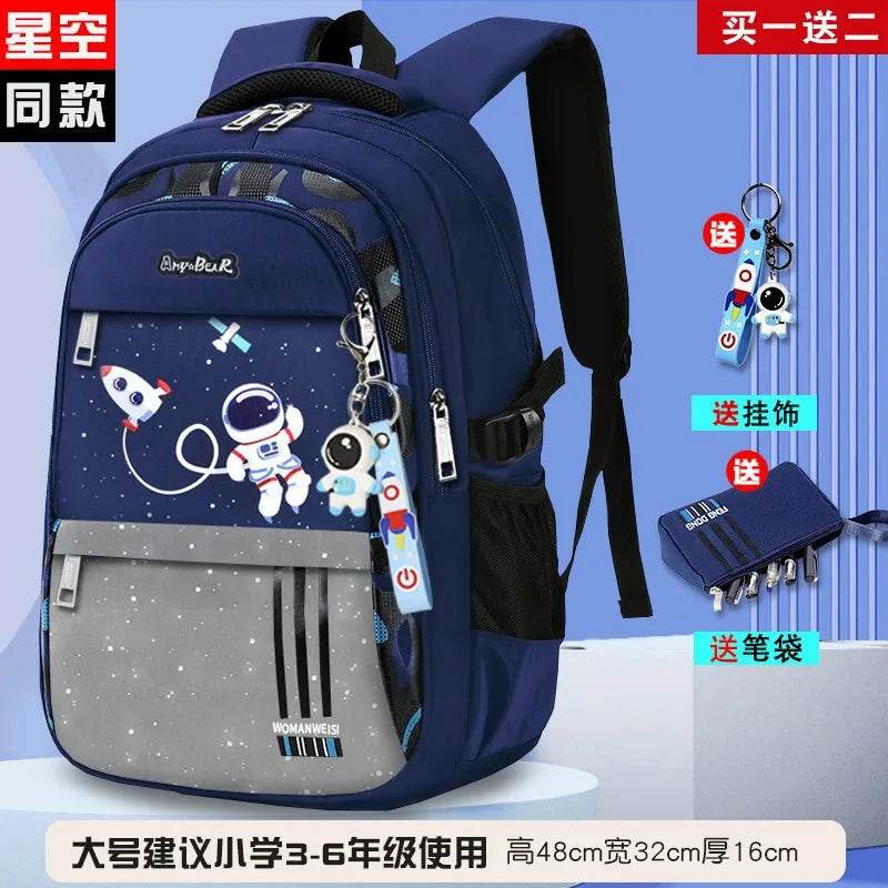 Kids Backpack Children School Bags for Boys Orthopedic School Backpack Waterproof Primary Schoolbag Book Bag Mochila Infantil - AIAZ