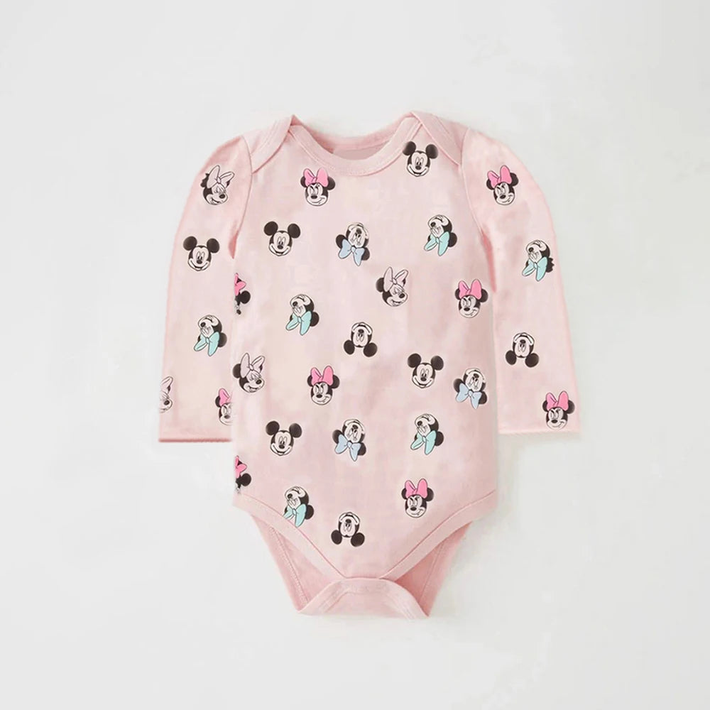 Summer Baby Bodysuit Mickey and Minnie Newborn Baby Clothes Button Design Baby One-piece for 0-24 Months Baby Boy Girl Clothes