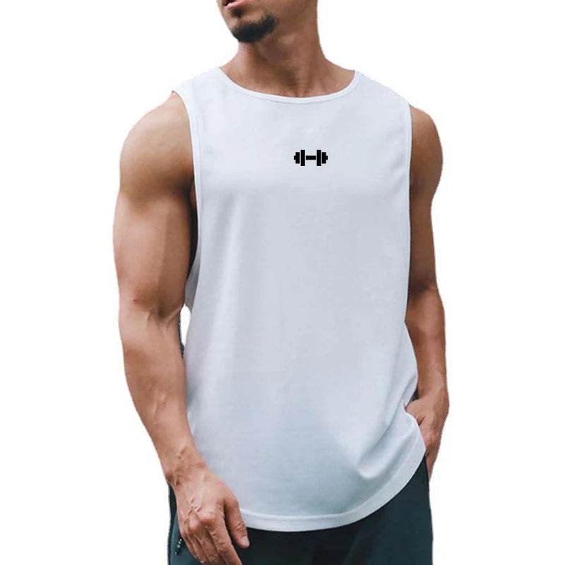 Summer Men's Gym Tank Top Fitness Training Clothing Quick-drying Loose Bodybuilding Sleeveless Shirt Men Fashion Basketball Vest - AIAZ