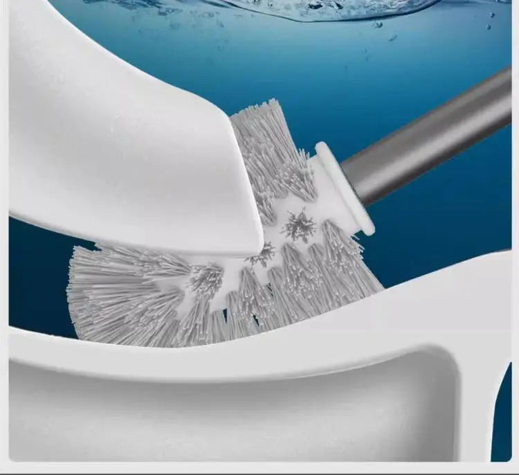 Toilet brush holder, no punching space aluminum wall-mounted toilet cleaning brush, easy to clean, toilet brush for bathroom