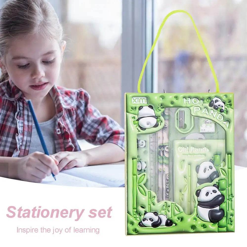 Kids Animals Style Stationery Set 6PCS School Supplies Package Back to School Stationery Pack for Kids Children Girls Boys - AIAZ