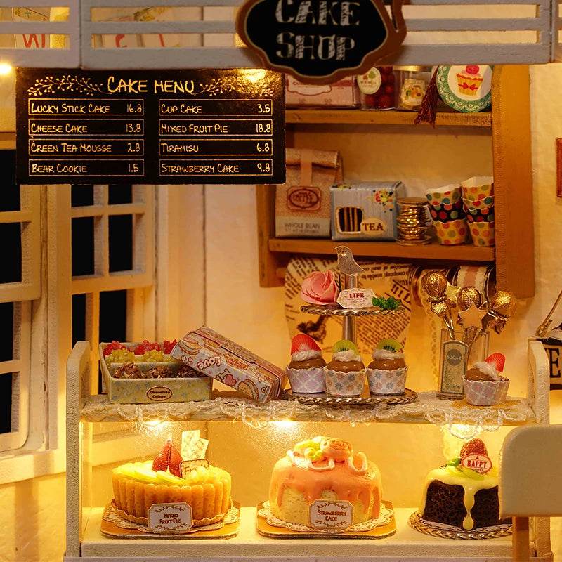 Kitten Mini Doll House 3D Puzzle Assembly Model Building Kit Creative Room Bedroom Decoration With Furniture Wooden Crafts Gifts - AIAZ