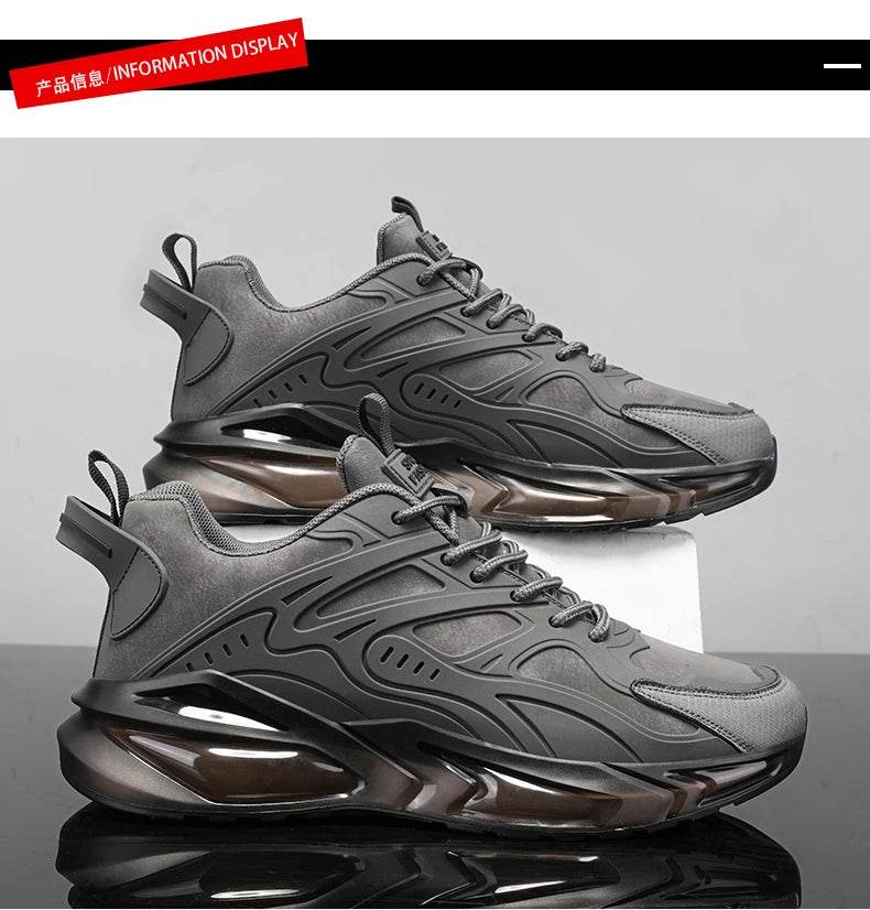 Men Shoes 2025 Casual Walk Air Cushion Marathon Breathable Lightweight Women's Comfortable Athletic Nonskid Sneakers - AIAZ