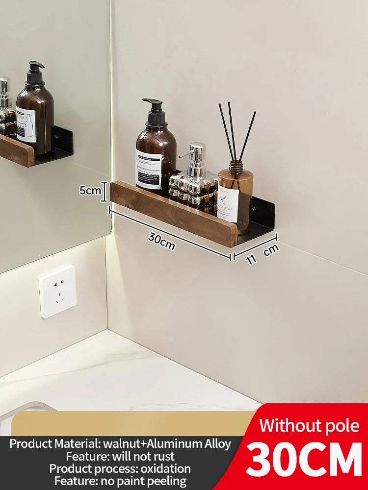 Wooden living room bathroom shelf wall mounted bathroom toilet sink shelf wall storage rack Kitchen shelf storage