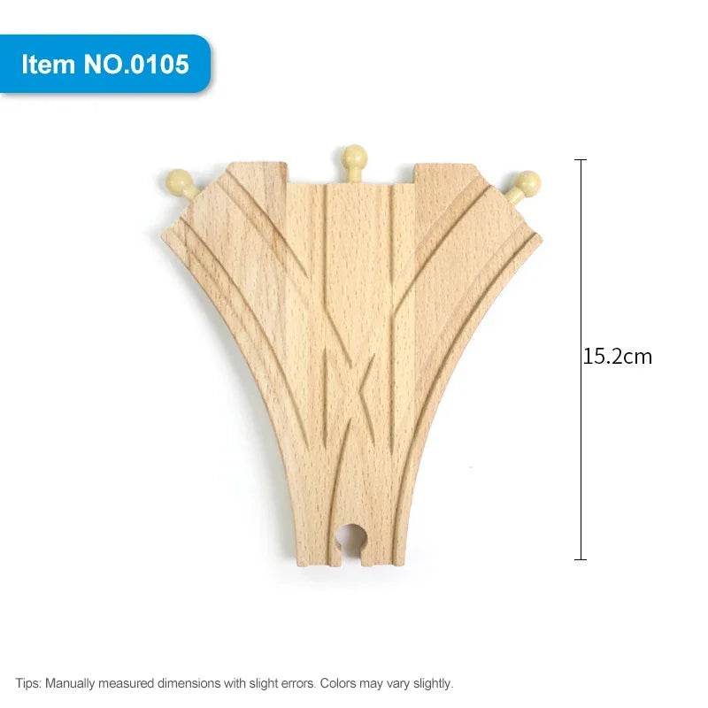 DIY Children Wooden Train Rail Track Accessories Toy Cross Track Railway Toys Compatible All Track for Kids Boys & Girls Gifts - AIAZ