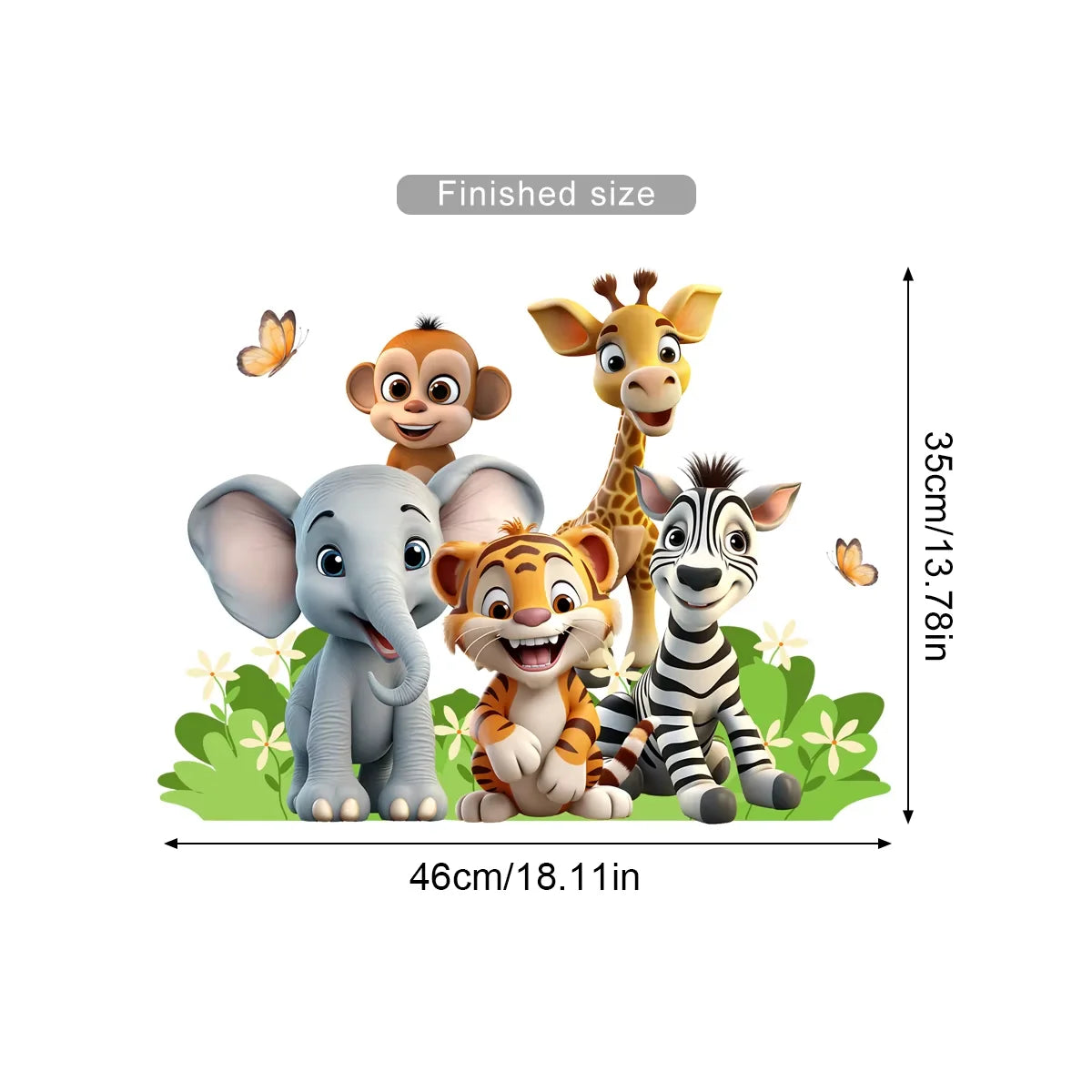 Forest Animals Theme Bear Deer Rabbit Children's Wall Stickers for Kids Room Baby Room Decoration Wallpaper Wall Decals Nursery