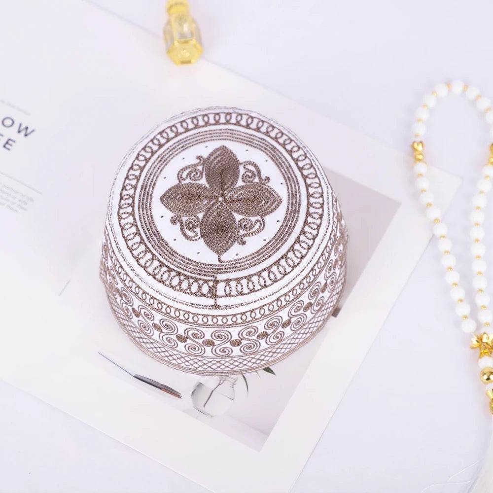 Fashion Muslim Men Yarmulke Designer Muslim Hat for Men High Quality Multi-Color Islam Hair Cover Yarmulke Business Part RIMAIRE - AIAZ