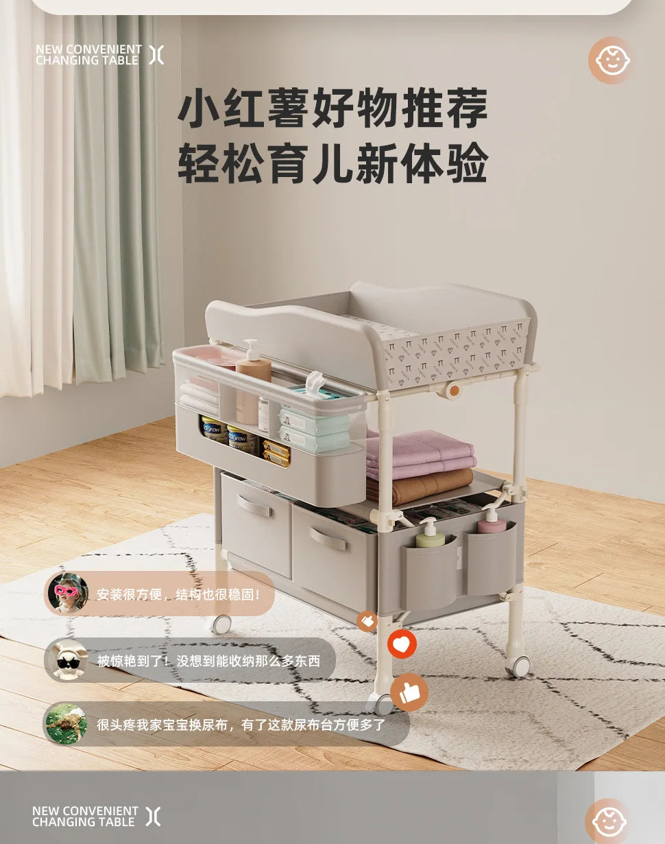 Diaper Table Baby Care Table Portable Multifunctional Foldable Shampooable Baby Diaper Table