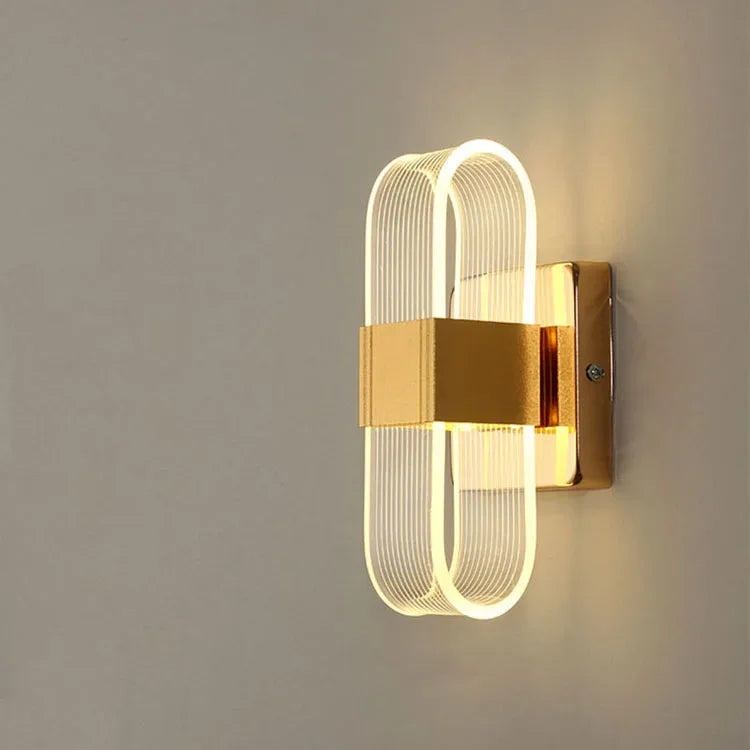 Luxury Creative Super Bright Living Room Bedroom Bedside Hotel Wall Lamp Transparent Line Guided LED Home Lighting Decoration