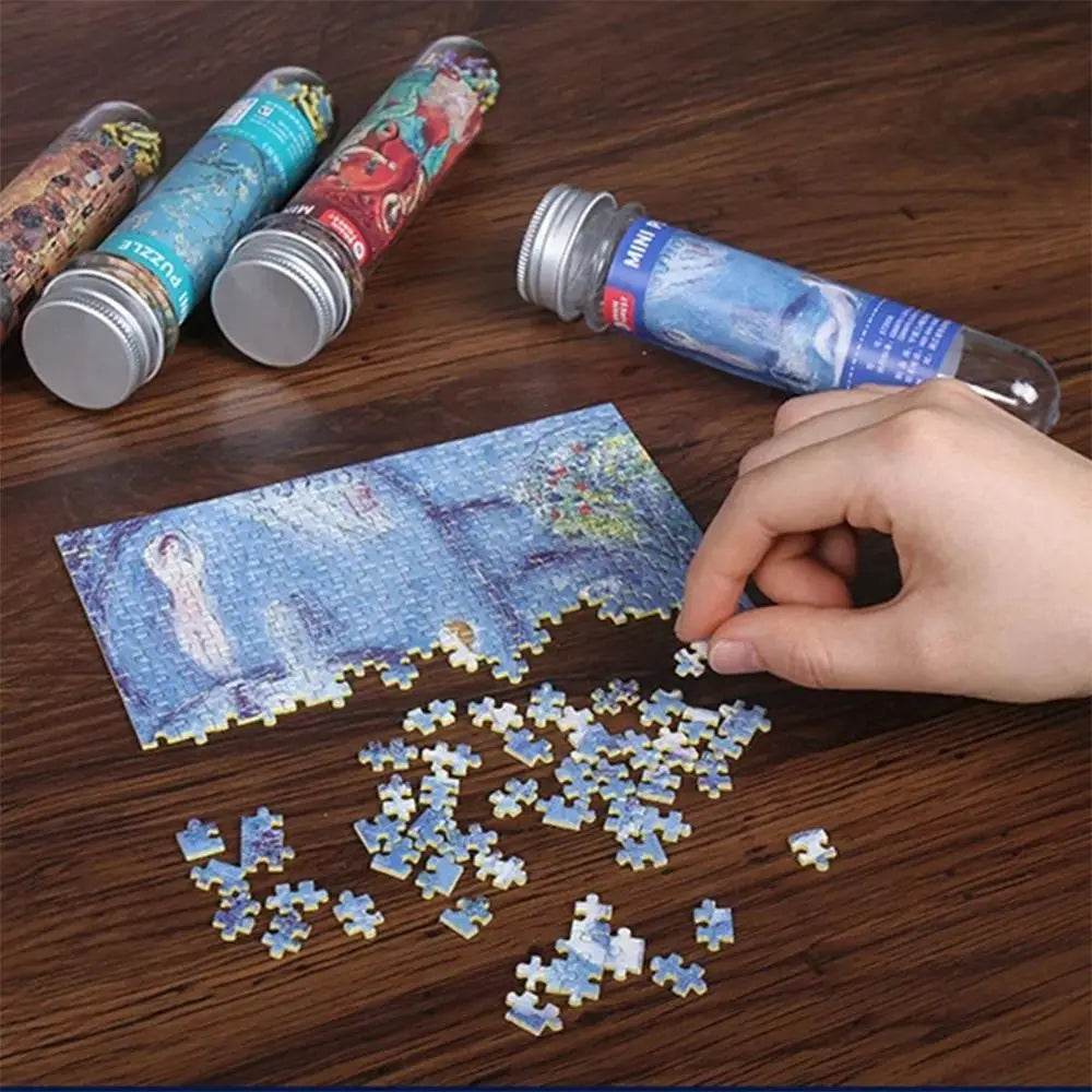 150PCS/Set Oil Painting Jigsaw Puzzles Mini Test Tube Oil Painting Jigsaw Gifts Family Educational Toys Adult Children - AIAZ