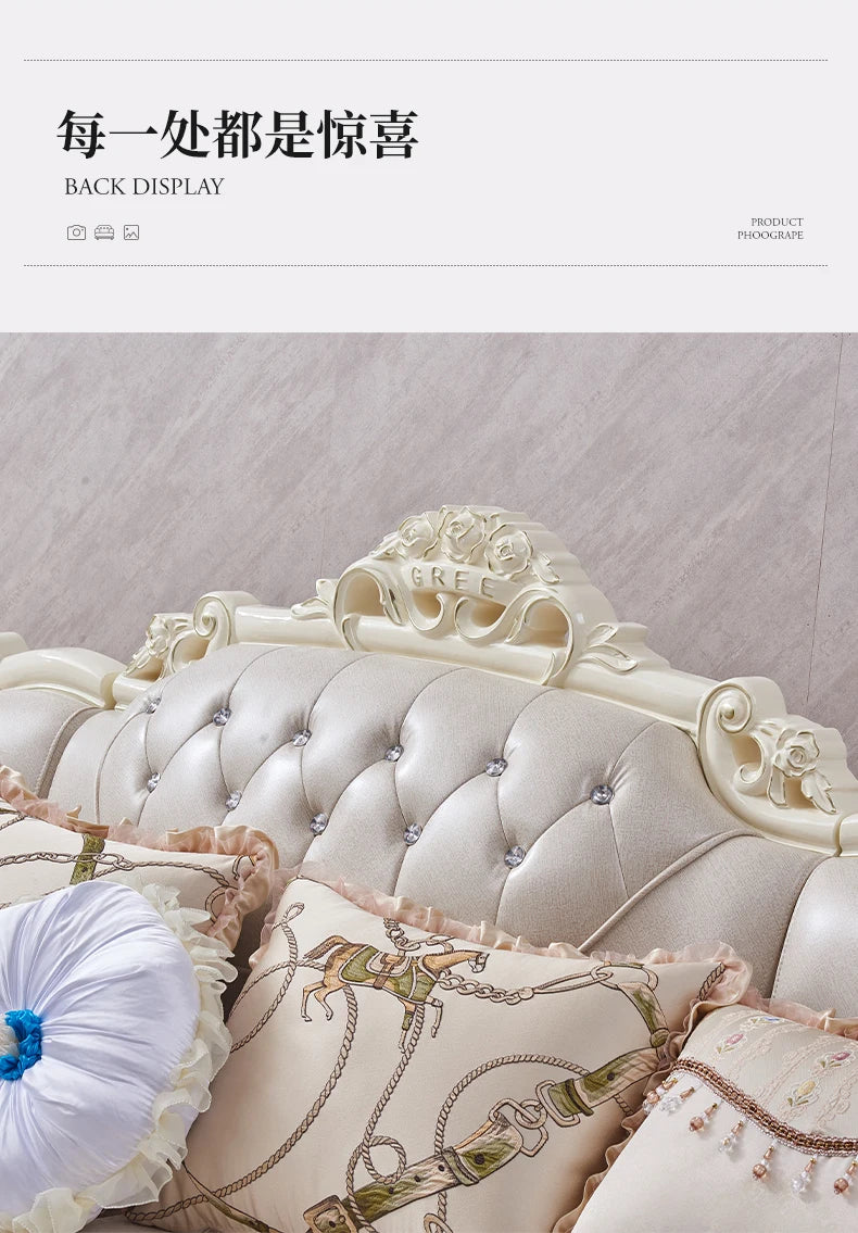 European Adult Sofa Designer High Quality Living Room Luxury Modern Sofas Solid Wood Corner Romantic Muebles Salon Furniture