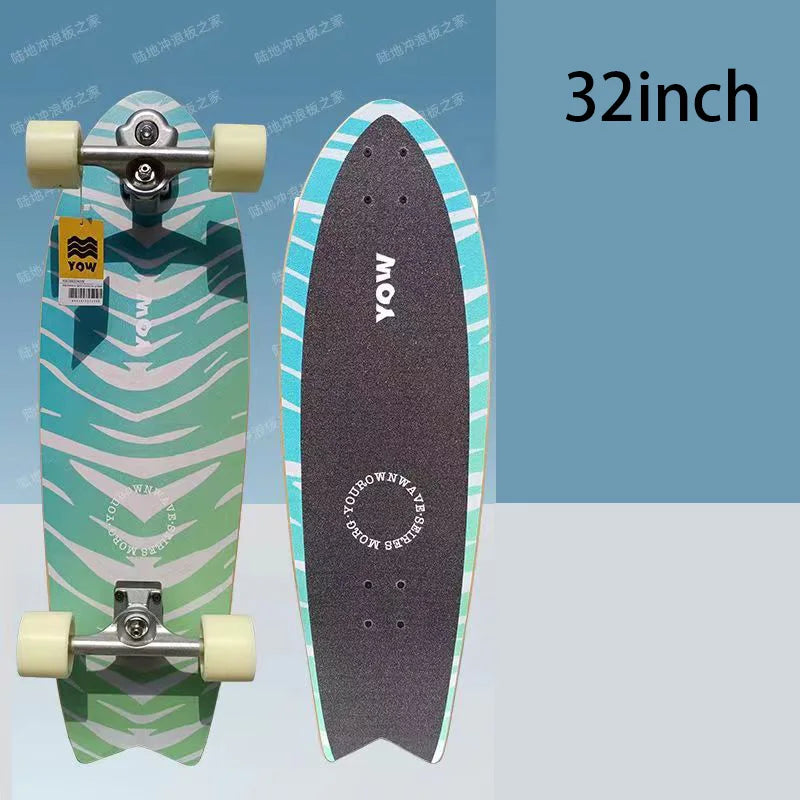 YOW land surf skateboard longboards whole kits good quality spring system branded with trucks wheels bearings and tool