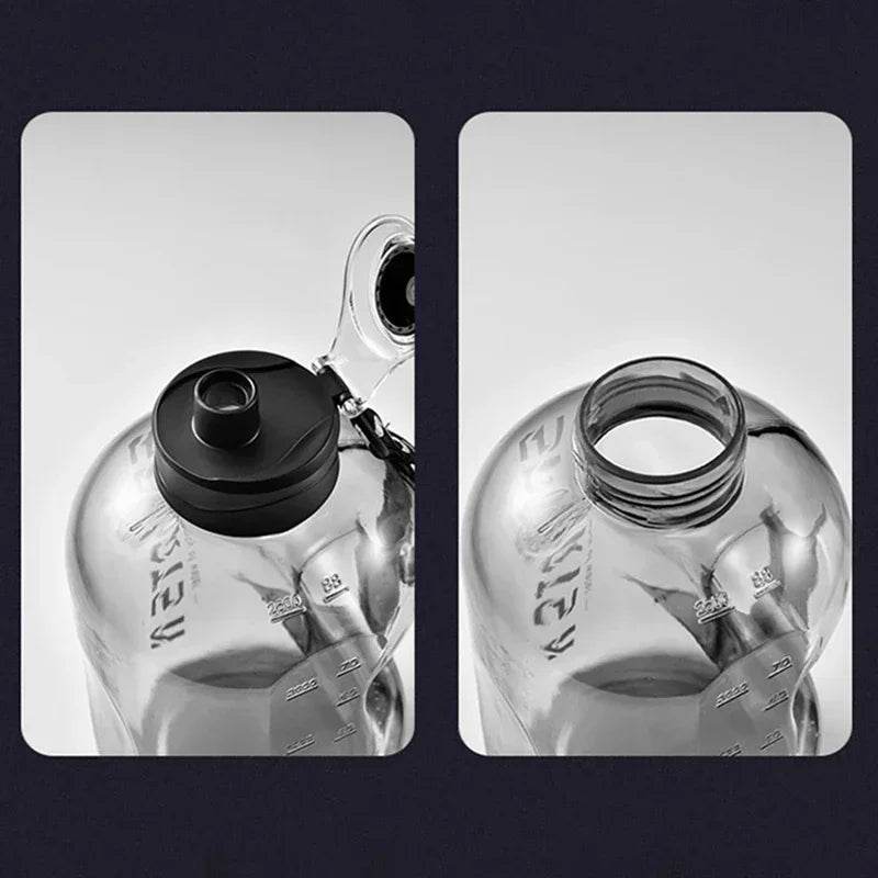 2L Water Bottle Sports Gym Water Kettle A large amount of refilling buckets in summer for Camping Travel BPA Free Drinking - AIAZ