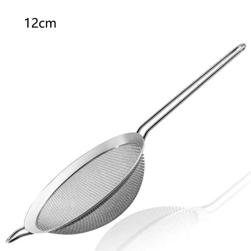 Stainless Steel Sieve Mesh Filter Slotted Spoon Kitchen Essential 3 Pack Fine Food Strainer with Long Handle for Cooking