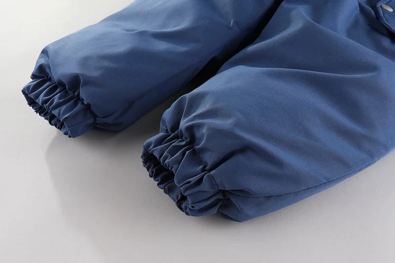 Winter Children Ski Suit Thicken Waterproof Baby Jumpsuit Warm Baby Girl Snow Wear Plus Velvet Infant Clothes Boys Coat 1-5 Year