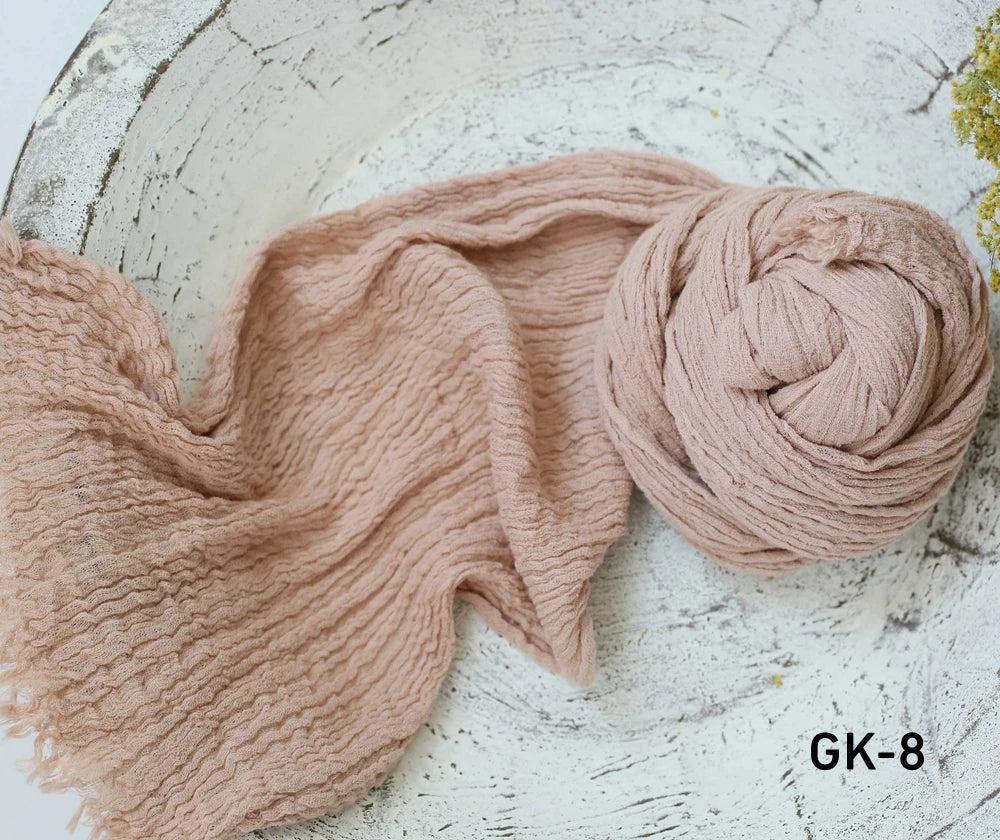 Newborn Cheesecloth Wrap Baby Photography Props Posing Fabric Cotton Stretch Blanket Hand Dyed Newborn Layer Wrap