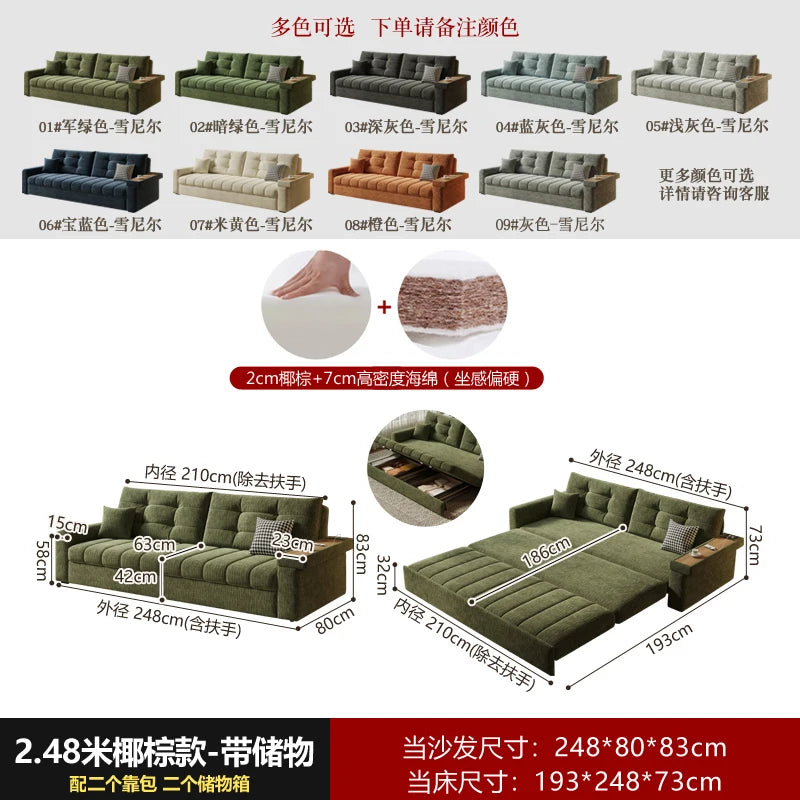 Design Folding Sofas Expand Contract Soft Living Room Double Sofas Receive Simple Juego De Muebles Para Sala Home Furniture