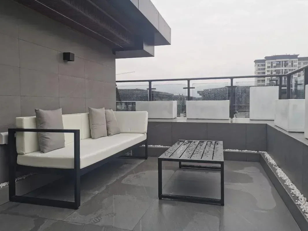 Aluminum Alloy Garden Sofas Waterproof Sunscreen Outdoor Furniture Home Courtyard Balcony Garden Sofa Coffee Table Combination L