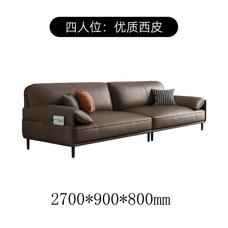 Comfortable Adult Sofa Simple Modern Leather Italian Light Luxury Sofas Business Reception Designer Sillon Cama Home Furniture