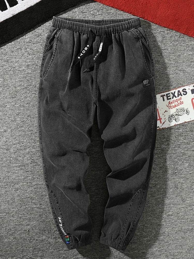 Big Size Men's Jogger Jeans 6XL 7XL 8XL Streetwear Black Blue Casual Denim Cargo Pants Stretch Cotton Taper Jeans Baggy Trousers - AIAZ