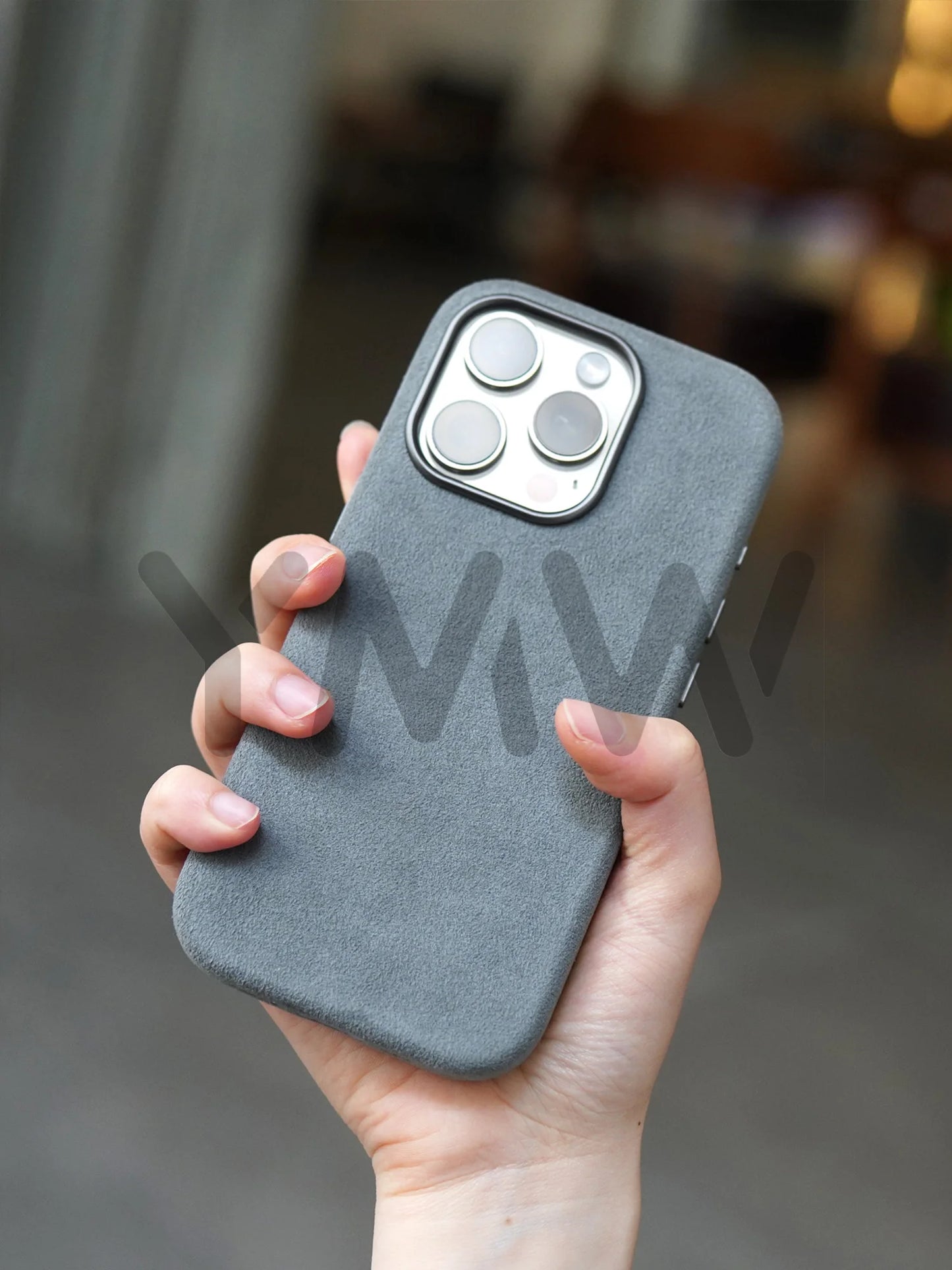 Magnetic ALCANTARA Case for iPhone 17 16 Pro Max 15 14 Luxury Suede Leather Supercar Phone Cases Camera Button Cover