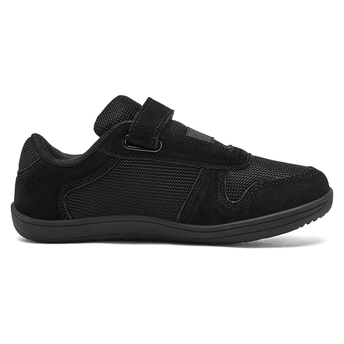 HOBIBEAR Kids Wide Toe Barefoot Shoes Little/Big/Kid Hook Loop Minimalist Sneakers Artificial Leather Mesh Lightweight Shoes
