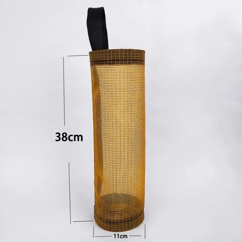 Home Grocery Bag Holder Wall Mount Plastic Bag Holder Dispenser Hanging Storage Trash Garbage Bag Kitchen Garbage Organizer