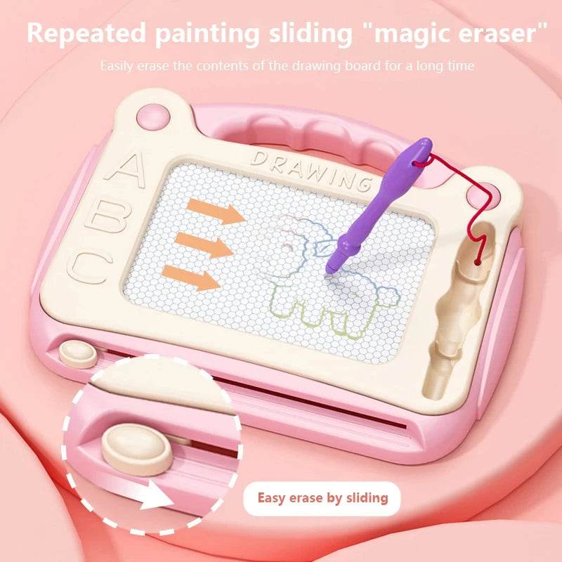 Magnetic Drawing Board Colored Graffiti Magic Eraser Drawing Board Children's Graffiti Board Art Early Education Drawing Toy - AIAZ