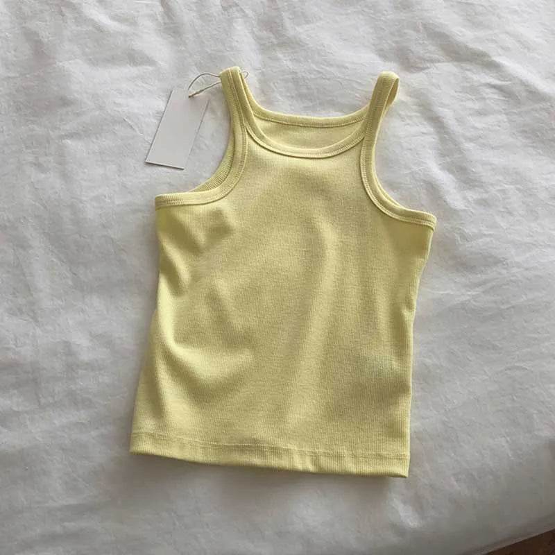 2024 Women Tank Tops Sexy Cropped Top Female Women Summer Camisole Camis Black White Sport Clothes For Women - AIAZ