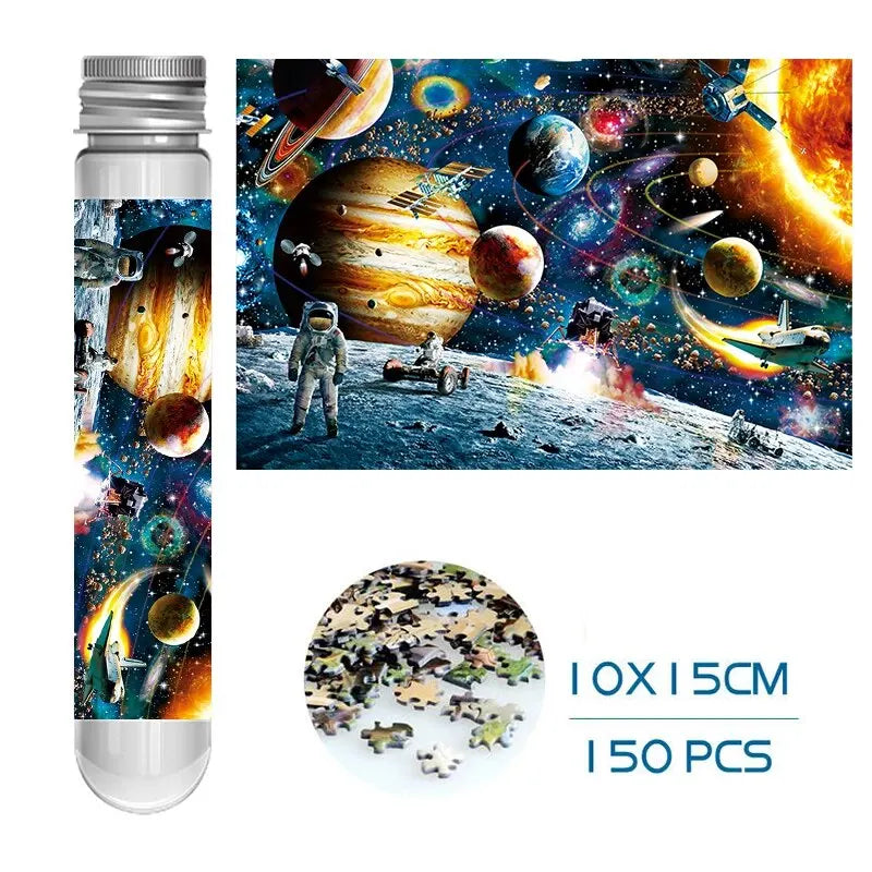 MaxRenard Jigsaw Puzzle Mini Pieces 150pcs Test Tube Educational Toy Family Game Portable Leisure Toy