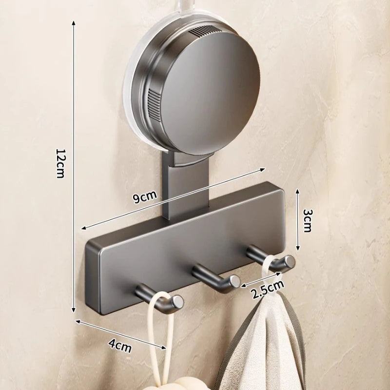 Strong load-bearing no punching suction cup hook bathroom wall mounted door hanging clothes rack clothes and towel racks