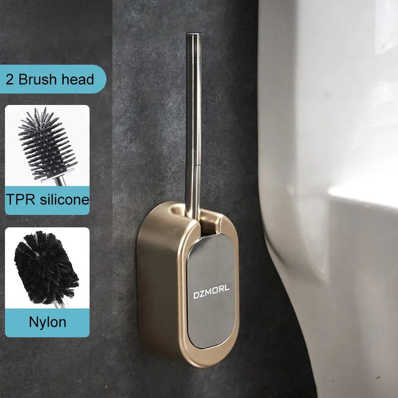 Golden Paper Holder Wall-mounted Toilet Brush Plastic Creative Toilet Paper Box Nordic Trash Can Waste Bins Bathroom Accessories