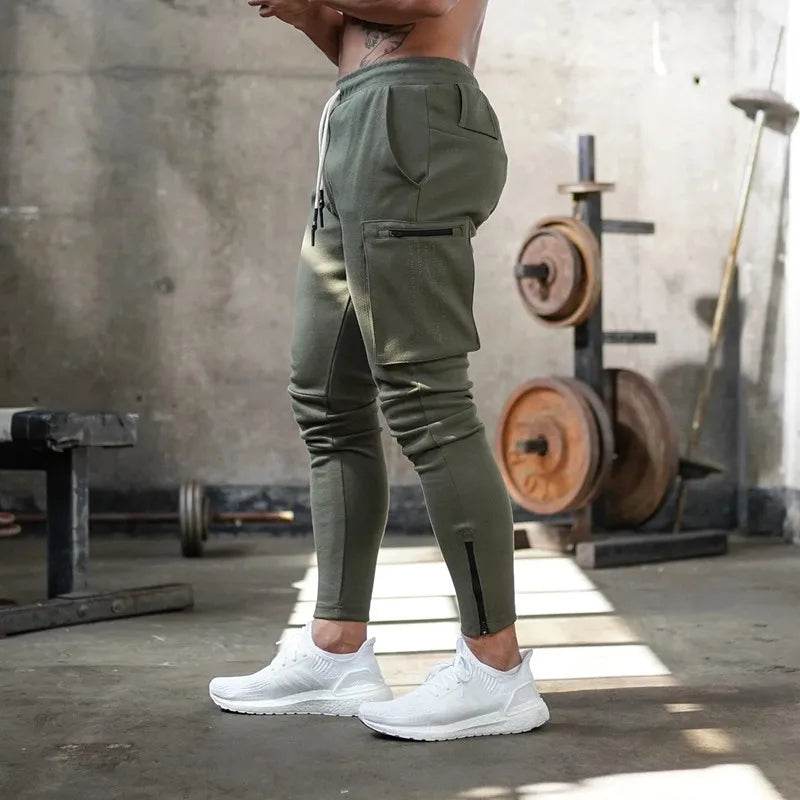 Men's Work Pants Are Sporty Lightweight Elastic Breathablepersonalizedquick Drying Outdoor Fitnessrunning Training, Multi Pocket - AIAZ